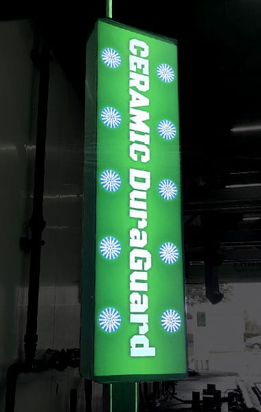 Ceramic Dura Guard lighted sign